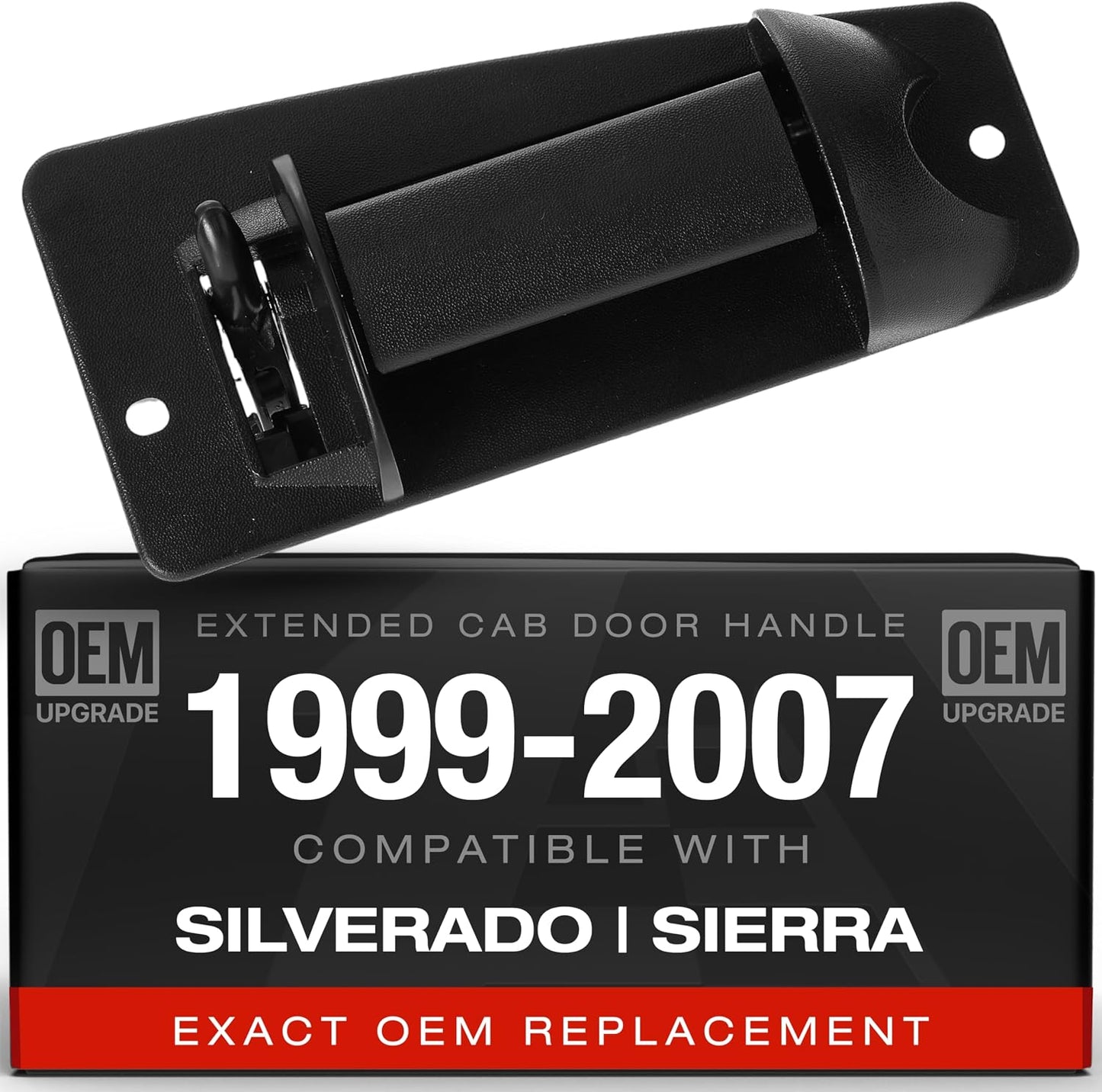 Extended Cab Door Handle, Rear Passenger Door Handle Compatible with 1999-2007 Chevrolet Silverado 1500 2500; 99-07 GMC Sierra 1500 2500, 01-07 Sierra Silverado 3500, OEM 15758171 79107
